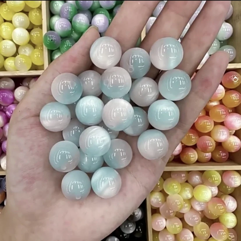 New style 100pcs/lot 16mm color print geometry rounds shape resin straight holes beads diy jewelry earring/bracelet accessory