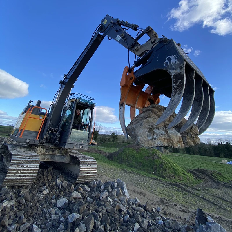 Welded Reinforced Crane Grab High Strength Steel Scrap Yard Handling Equipment Parts