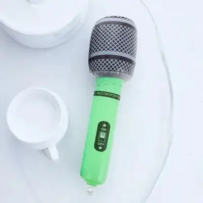 

Inflatable Microphone Prop Simulated Inflatable Design Realistic Appearance Cognitive Development Singing Speaking