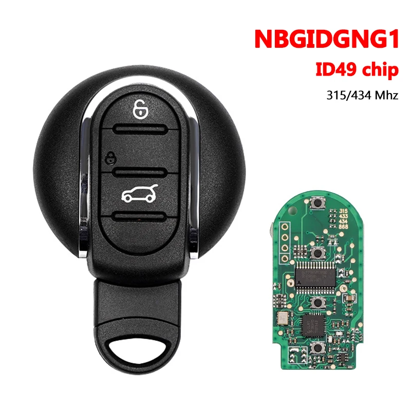 

For BMW MINI Cooper Countryman Clubman F54 F55 F56 F57 F60 2014-18 NBGIDGNG1 With ID49 Chip 315/434 Mhz 3 Buttons Car Remote Key