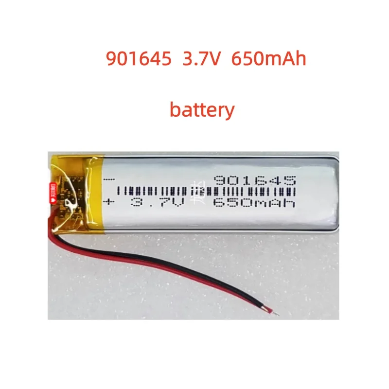 

901645 600mAh 3.7V With JST2.0mm Polymer lithium battery For Mp3 MP4 GPS e-book recording pen bluetooth headset speaker 1.0
