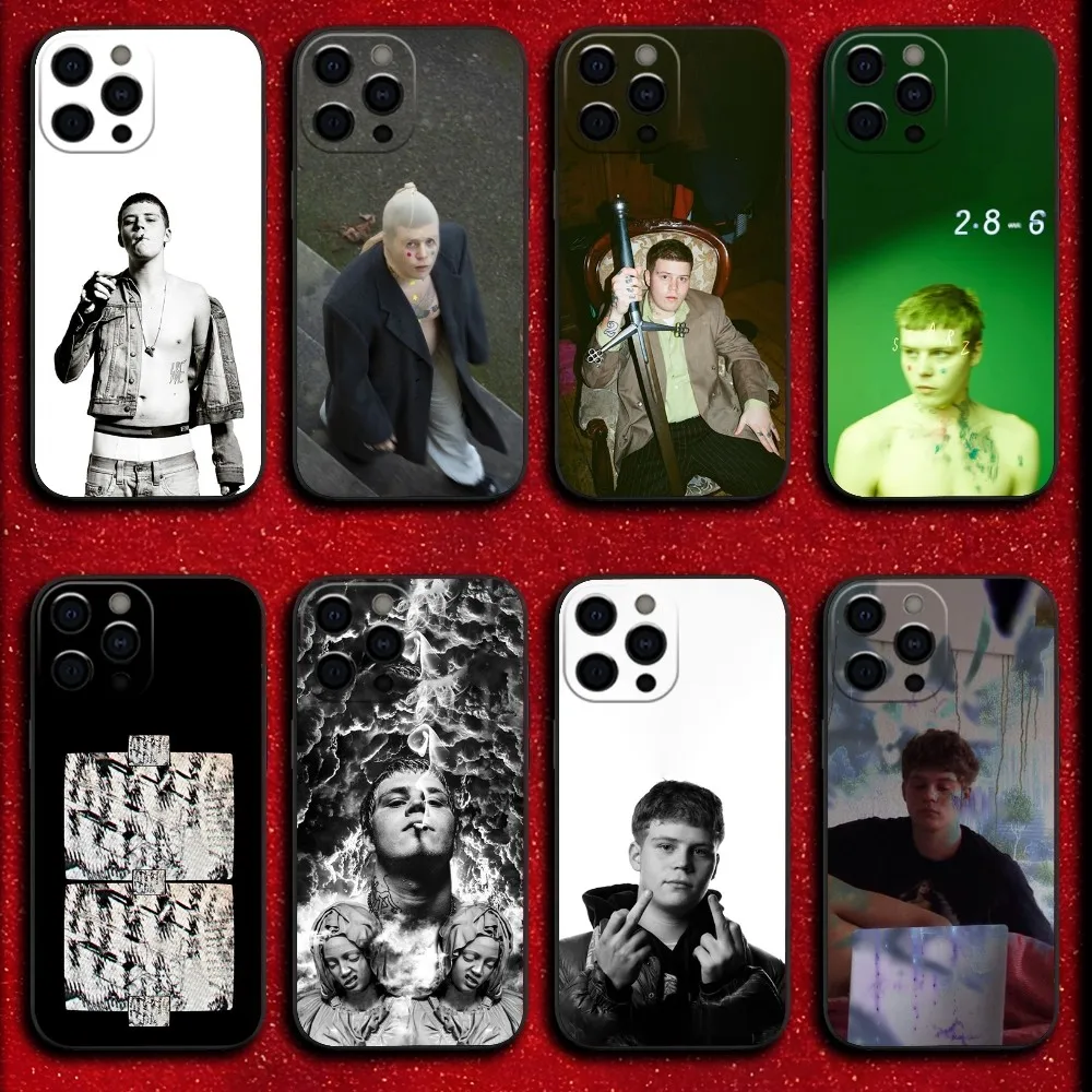 

Rapper Y-Yung Lean Phone Case For iPhone 16,15,14,13,12,11,Pro,XS,Max,XR,Plus,E,Mini Soft Black Cover