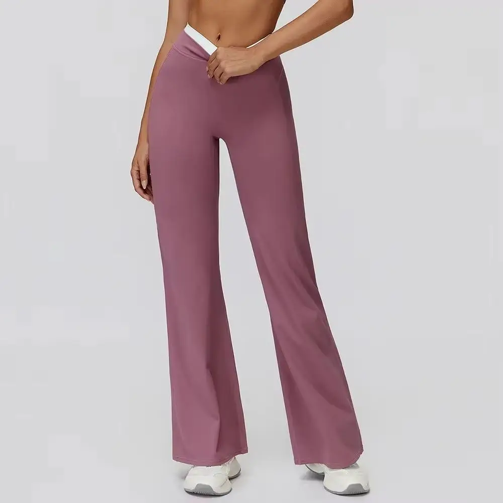 Yoga Pants Workout Flare Leggings Women High Waist Wide Leg Pants Women Gym Fitness Leggings Sports Flared Pant Dance Trousers