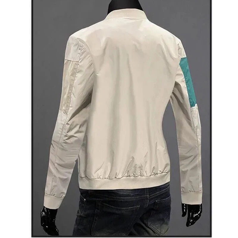 Fashion Stand Collar Spliced Letter Embroidery Jackets Men\'s Clothing 2024 Autumn New Loose All-match Tops Casual Coats