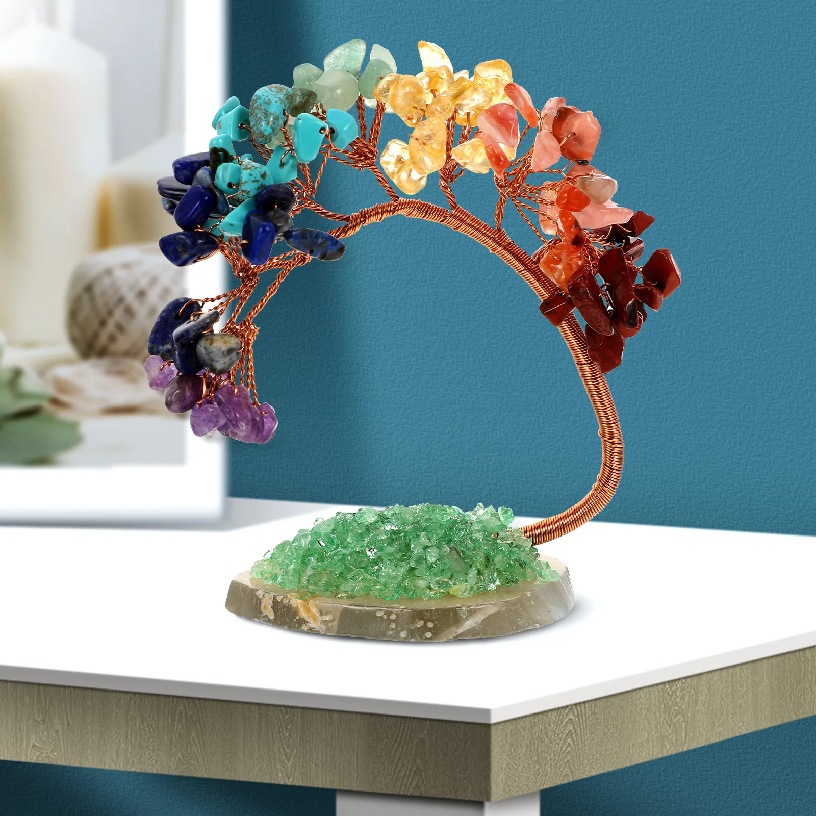 

Crystal Life Tree Delicate Amethyst Tree Decor Home Ornament Desktop Craft Unique Tabletop Crystal Adornment Feng Shui