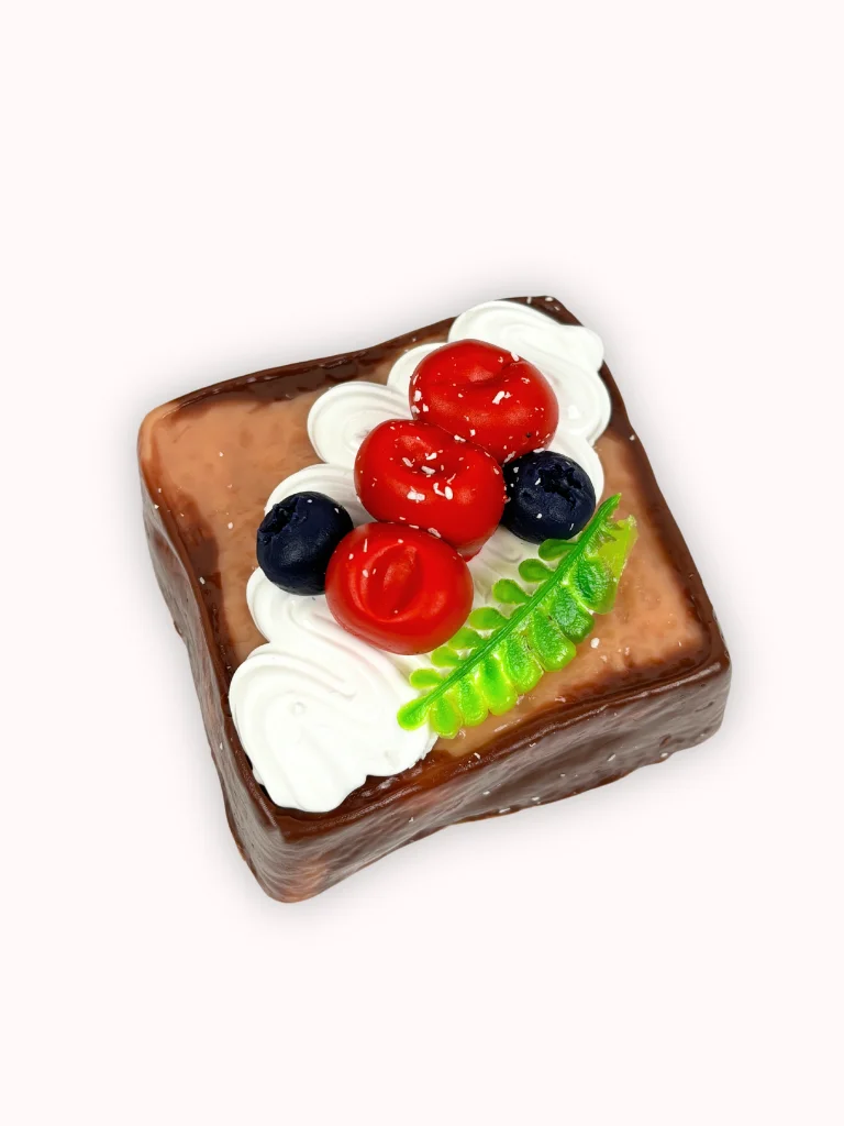 

Пищевой силиконовый тост вишни ручной работы Taba мягкая игрушка