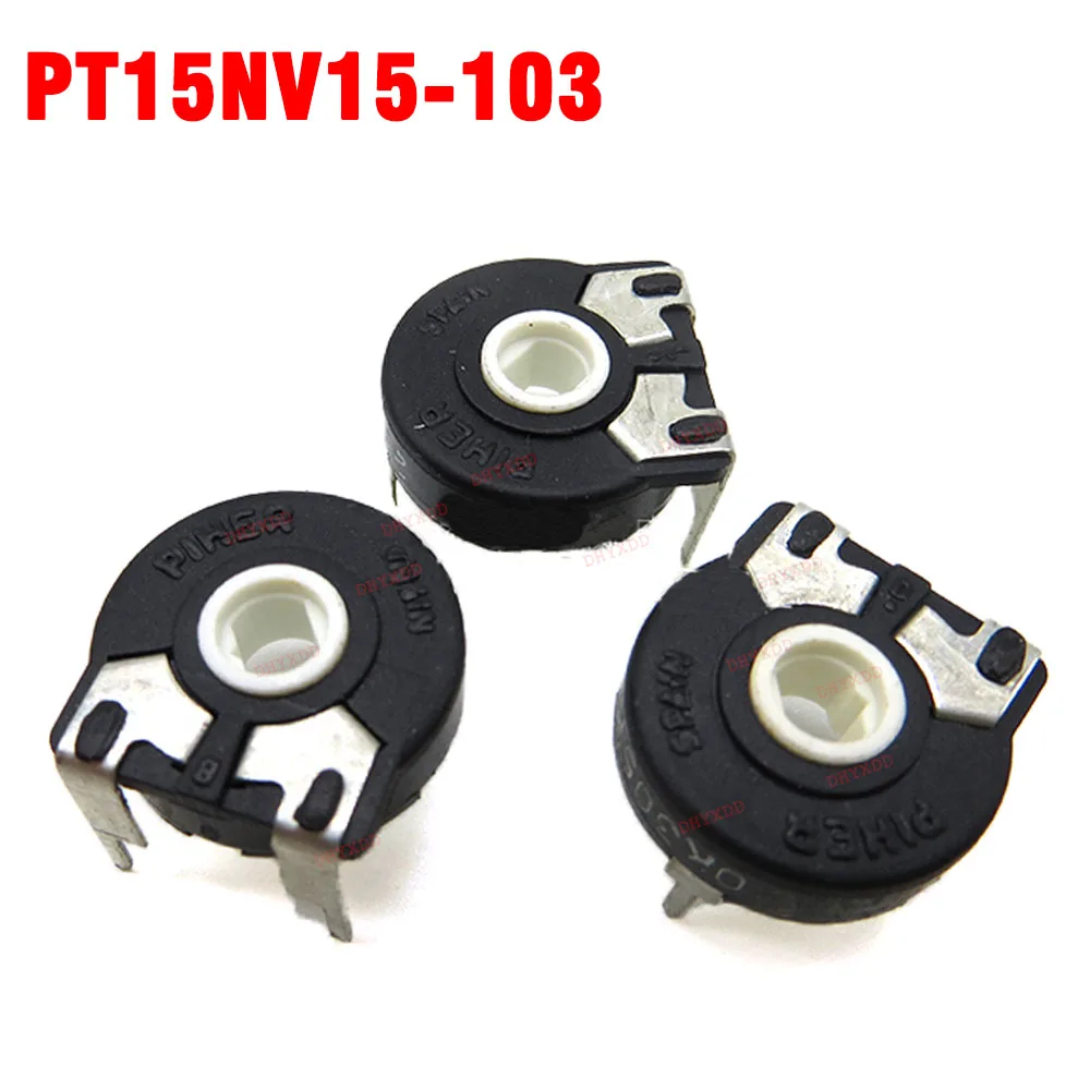 5pcs Potentiometer PT15NV15-103 Horizontal 10K Adjustable Resistance PT15