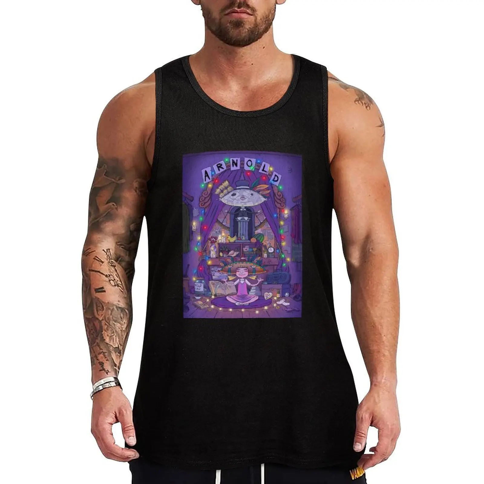 Hey Arnold Tank Top Essential Sleeveless Shirt Solid Basic Tank Top