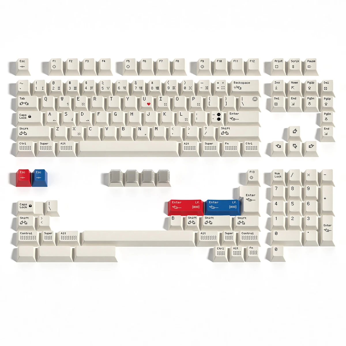 Pixel 06 Keycap evo80 Crush80 Rain 75 65 Keycap Original PBT Sublimation Keycap