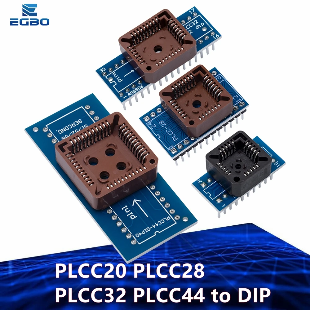 PLCC20 PLCC28 PLCC32 PLCC44 to DIP 20 28 32 44 USB Универсальный программатор IC адаптер для TL866CS TL866A EZP2010