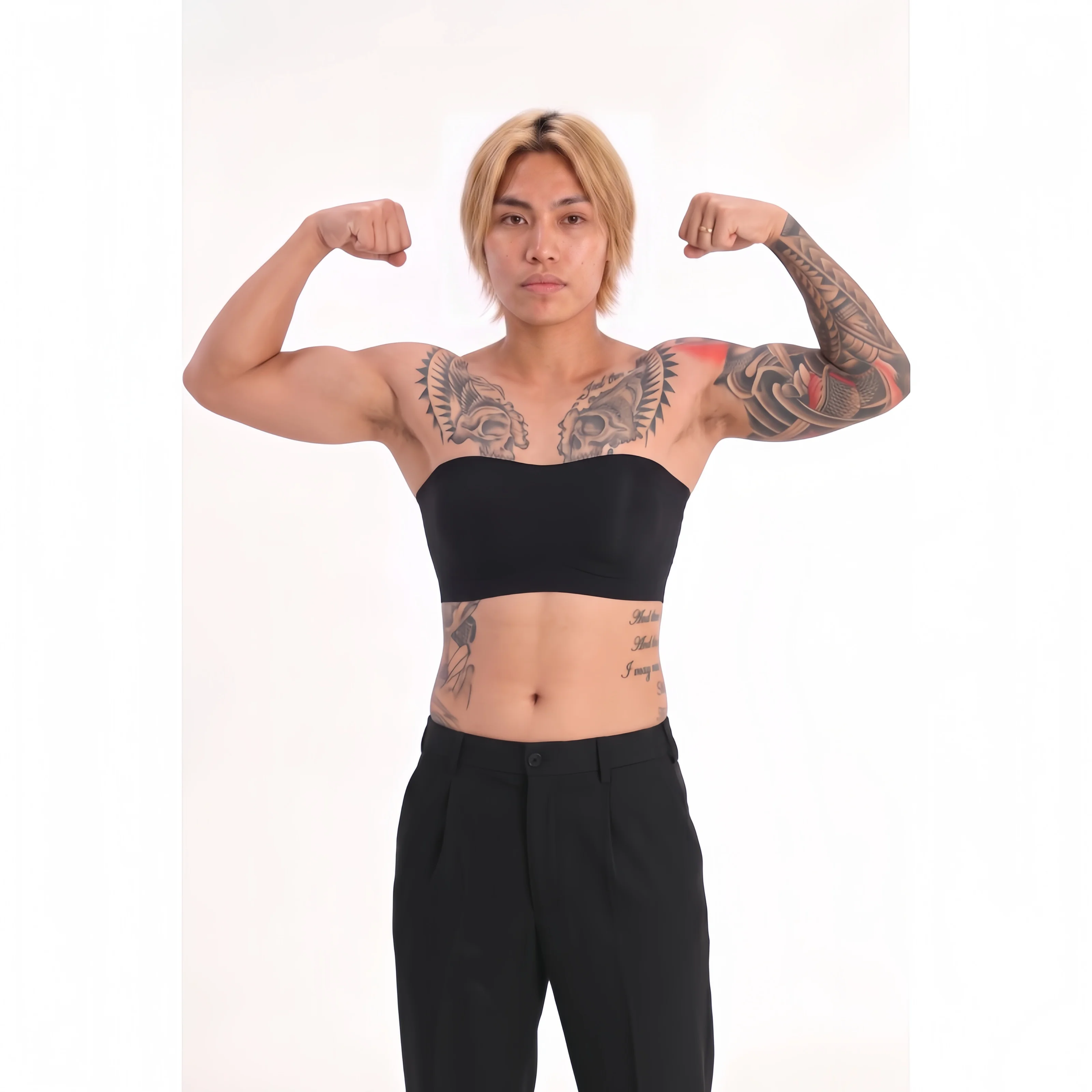 JANEST Seamless Tube Binder Chest Invisible Anti‑Slip Super Flat Breast Compression Binder for Daily Wear