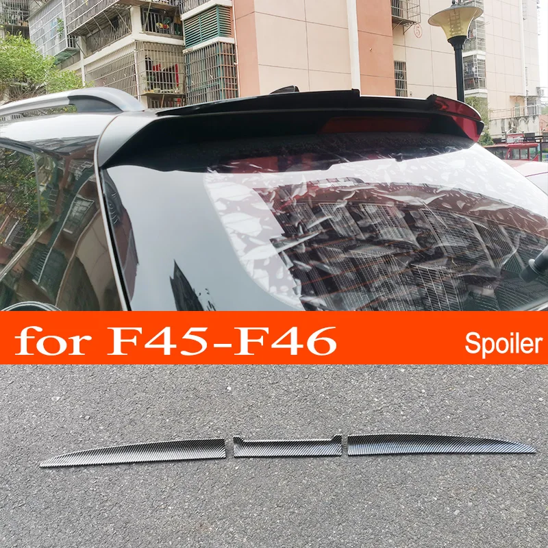 F45 F46 3-section PVC Car Rear Trunk Wing Lip Spoiler Car Window Roof Top Spoiler for BMW 2014+ 2-Series F45 F46