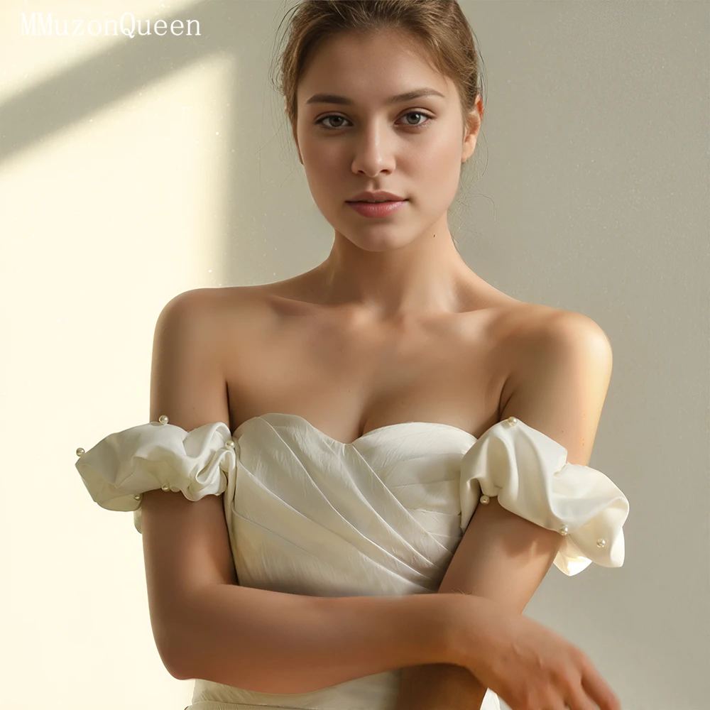 Topqueen luvas de noiva cetim flor bud luvas de casamento pulso longo creme branco feminino luvas meninas única festa acessórios mm40