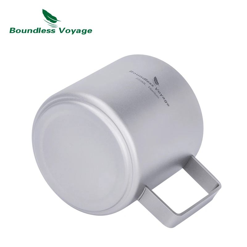 Boundless Voyage Titanium Double Wall Coffee Cup 220ML Camping Mug Mini Outdoor Tableware Ti3052D gallery 1