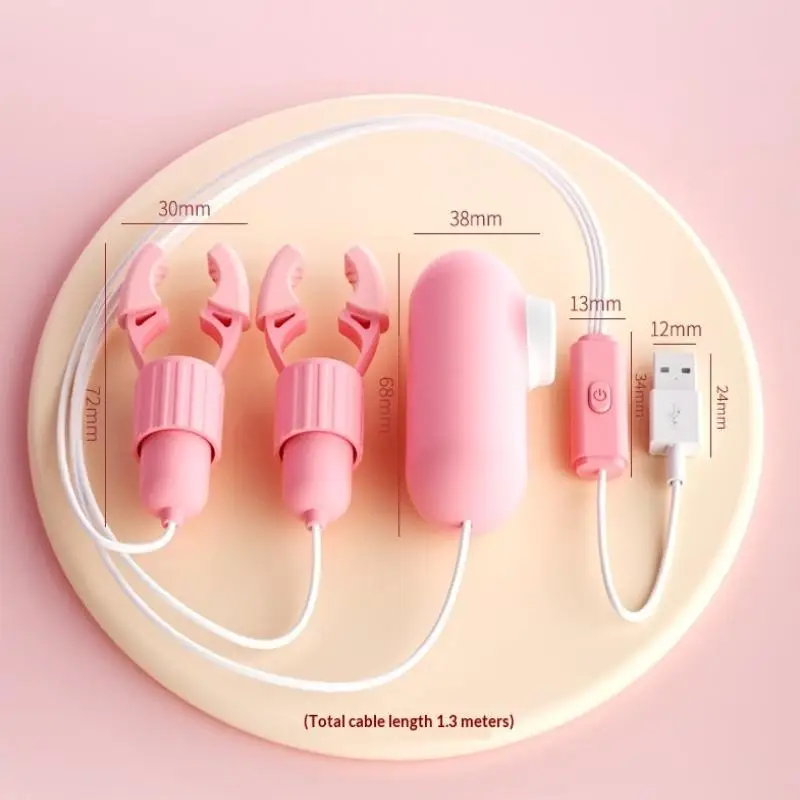 New 1/2Pcs Nipple Clamps Vibrator Women Tongue Licking Sucking Breast Massage Vibrating Toys Adults Female Masturbator Sex Toys - view 6