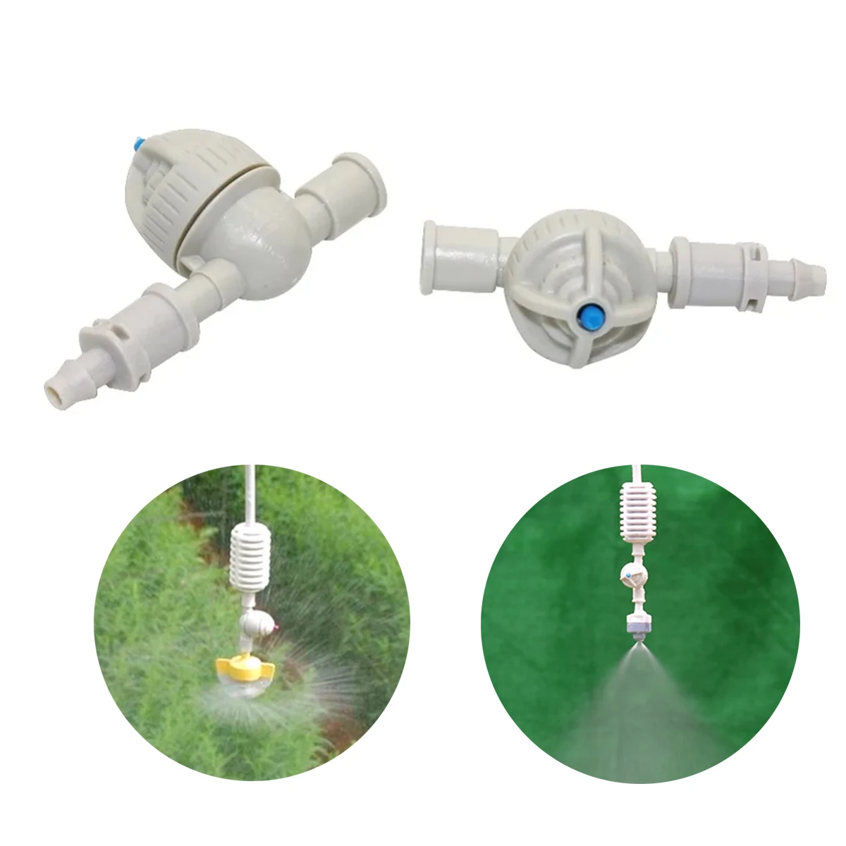 Spherical Anti-drip Device Kit 6mm Interface Garden Greenhouse Hang Drip Irrigation Mist Nozzle Fittings for 4/7mm Hose 10 sets