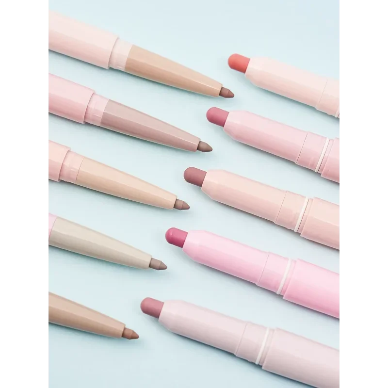 Korea Colorgram Double Ended Lip Liner Plump Pouty Lip Shadow Long-lasting Concealer Lip Pencil Lipstick Beauty Makeup Cosmetics