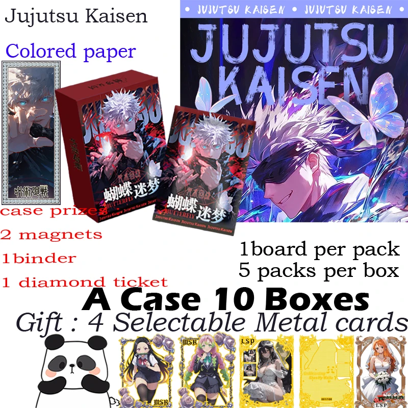 New Jujutsu Kaisen Colored Paper Hobby Anime Collection Card Board Doujin Booster Box Diamond Card Ticket Rare Toy Gifts