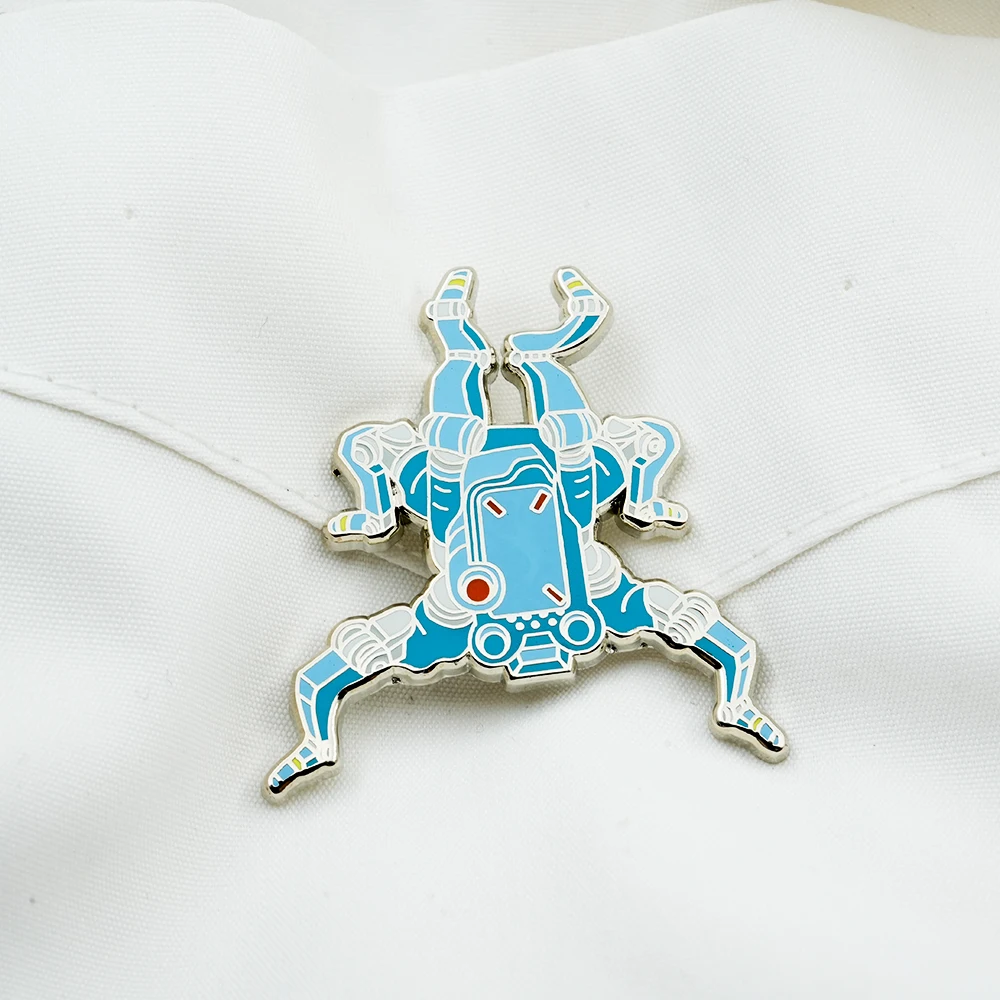 فاسق 2077 منفذ الطاقة المينا دبوس العنكبوت روبوت MLSTRM الجمجمة شارة RPG لعبة مستوحاة بروش ألعاب جمع هدية تأثيري اكسسوارات #5