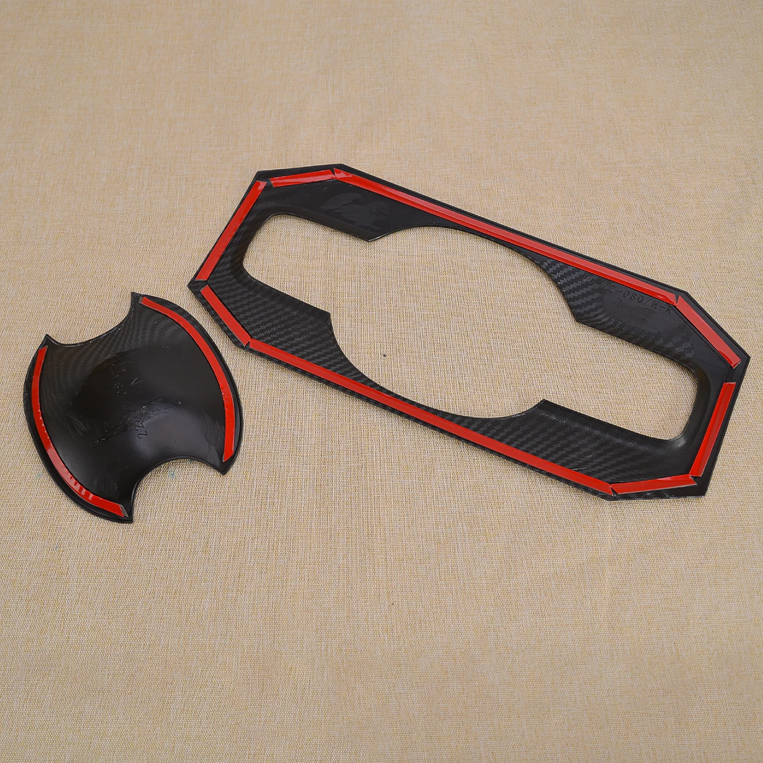 

Car Exterior Door Handle Bowl Cover Trim Fit for Toyota Tundra 2022-2023 Black Carbon Fiber Style ABS