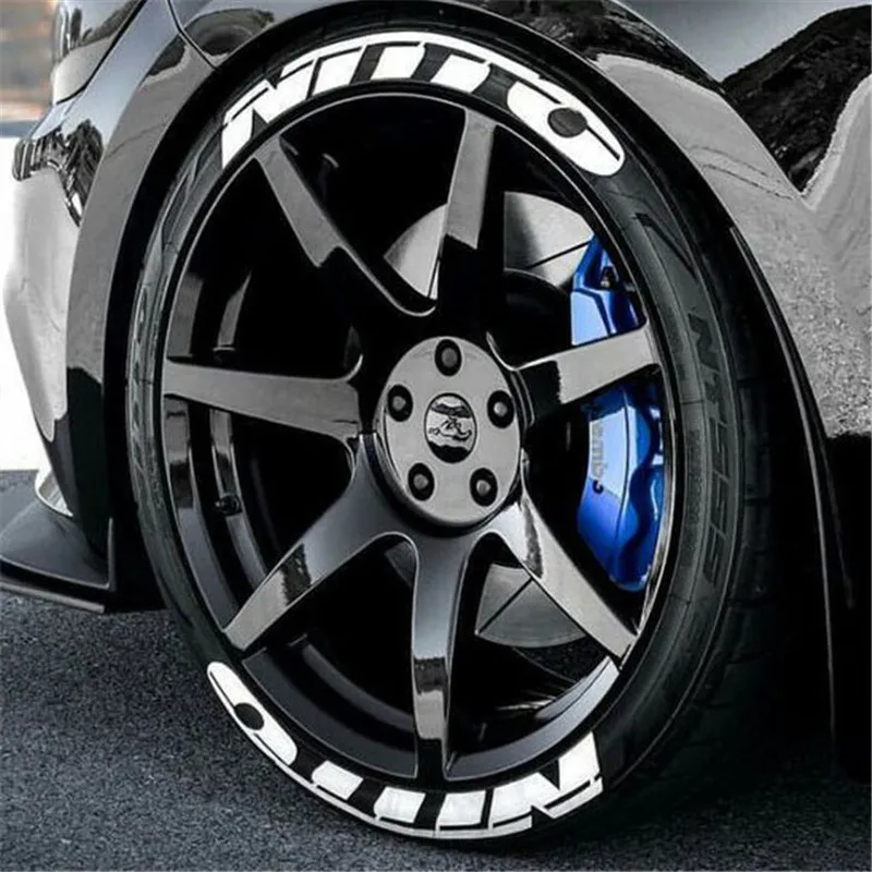 3D Car Letters are Suitable for NITTO Stickers Installed on the Tires for Car tire Decoration Stickers for Easy Installation