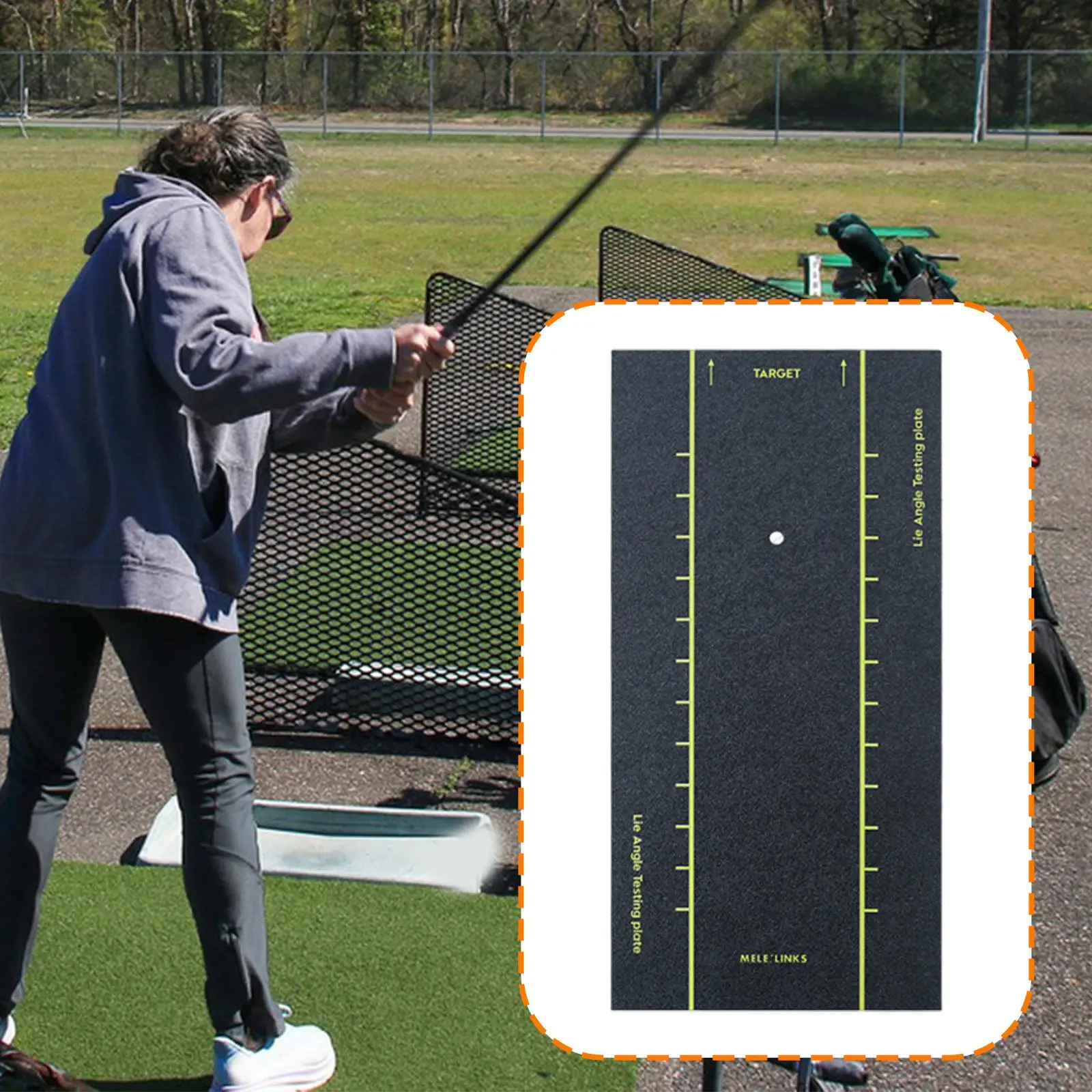 

Golf Club Lie Fitting Board Portable Swing Angle Analyzer Golf Accessories for Consistent Practice