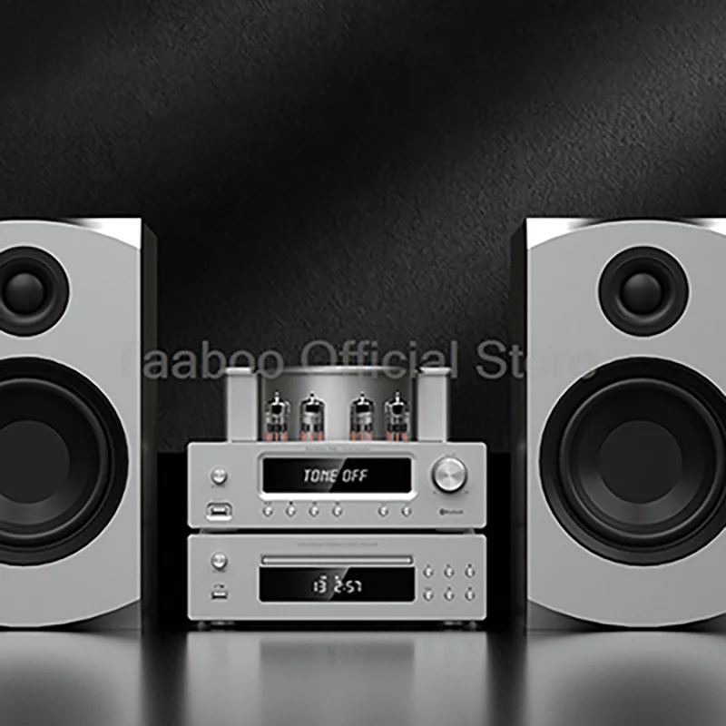 75Wx2 Tube Amplifier 5.0 Bluetooth Digital Vacuum Amp with Aluminum Case 6.5inch Speakers 120W Loudspeakers For Home Theater DJs