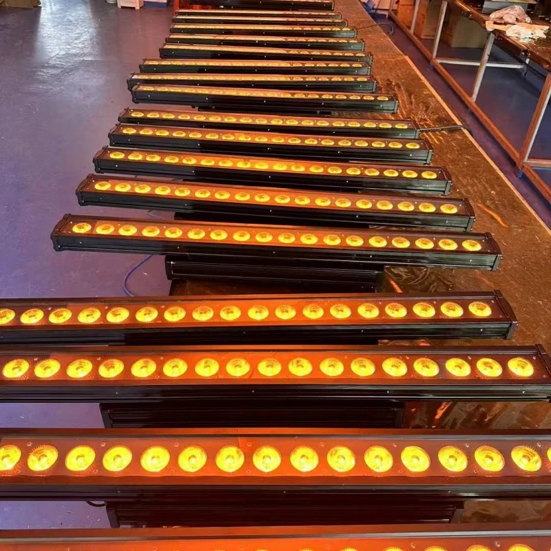 

4 pieces Outdoor party stage wedding backdrop uplight waterproof wall washers 18*18w 6in1 rgbwa uv leds 1 meter wallwash lights