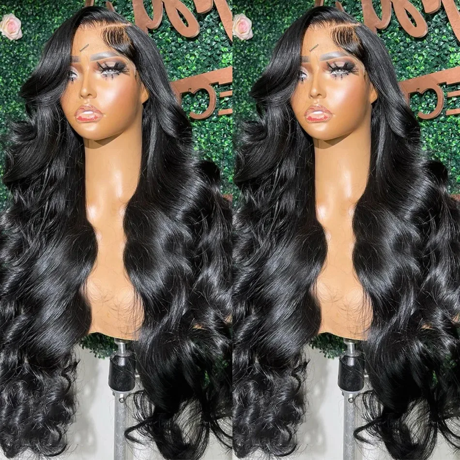 

HD Lace Frontal Wig Water Wave 13x4 Black Body Wave Lace Front Wig Pre Plucked Glueless Lace Wig For Women Daily Use Party