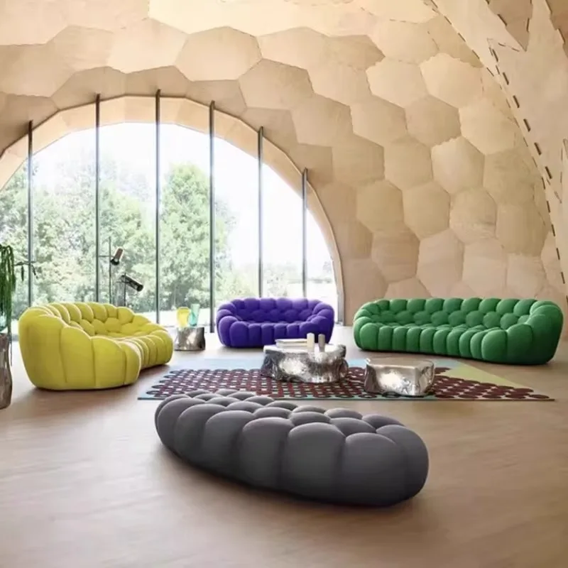 Couch Nordic Sofa Modern Compression Sofa Football Bubble Special-shaped 3-seater Sofas Living Room Single Sofas Home Furniture - view 4