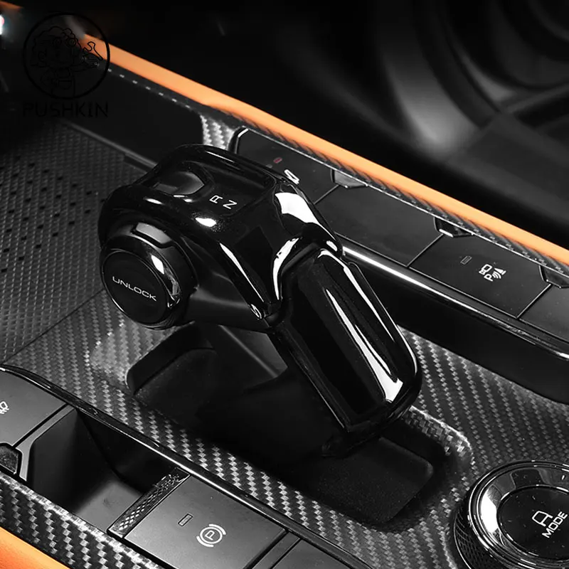 Serat karbon mobil gear shift knob post tuas penutup trim untuk HAVAL H9 2024 2025 baru H9 aksesoris interior styling aksesoris