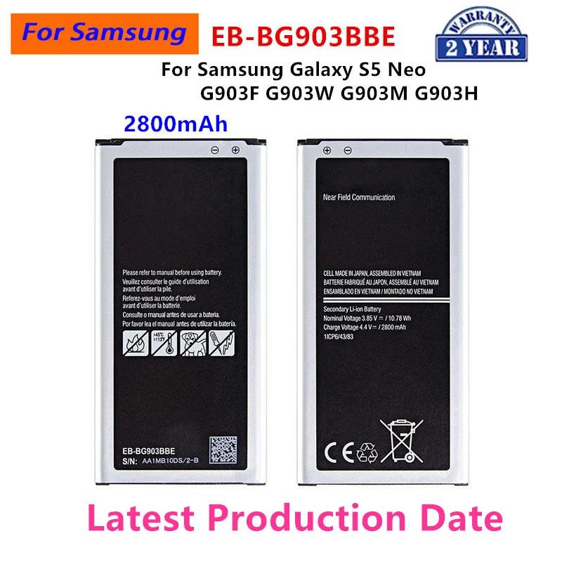 Nowy akumulator EB-BG903BBE 2800mAh do Samsung Galaxy S5 Neo G903F G903W G903M G903H zamiennik baterii z WO