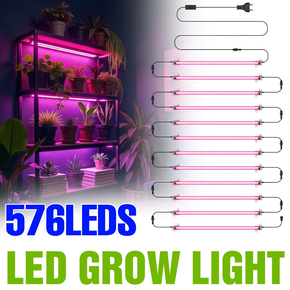 LED نمو النبات شريط إضاءة الطيف الكامل داخلي الزراعة المائية زراعة مصباح الدفيئة خيمة زهرة بوعاء الخضار ملء الإضاءة