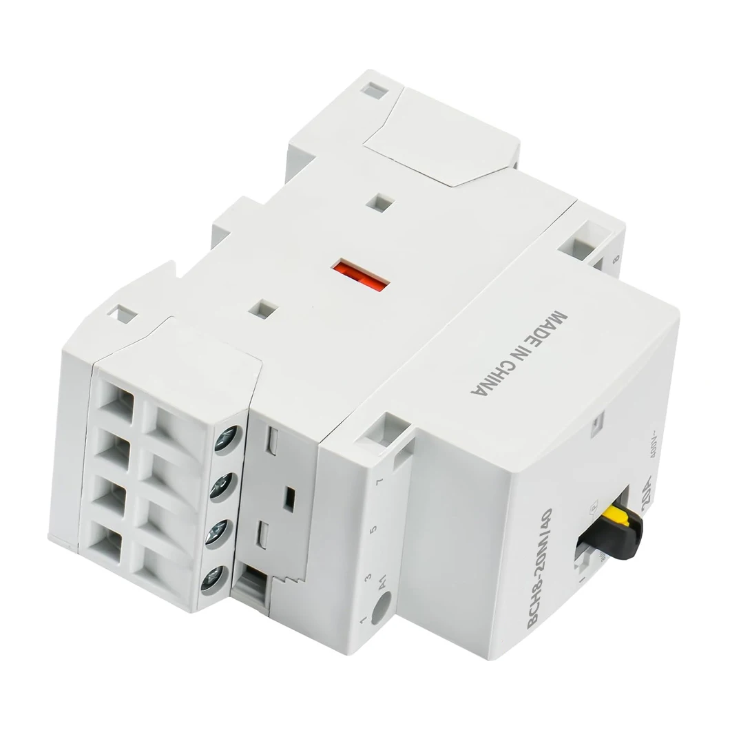 ABILKEEN BCH8-20M/40 4Pole Manual Household AC Contactor 20A Load 4NO 50/60Hz Modular Contactor Circuit Manual/Automatic Control