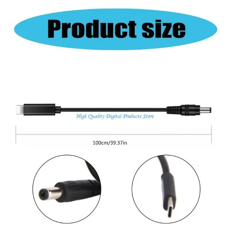 U2JE USB C a DC5.5X2.1mm alimentação 12V para adaptador carregamento PD para laptop