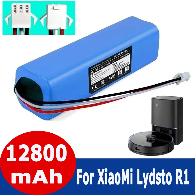 Original Genuine 12800mAh For XiaoMi Lydsto R1 Rechargeable Li-ion Battery Robot Vacuum Cleaner R1 Battery Pack with Capacity