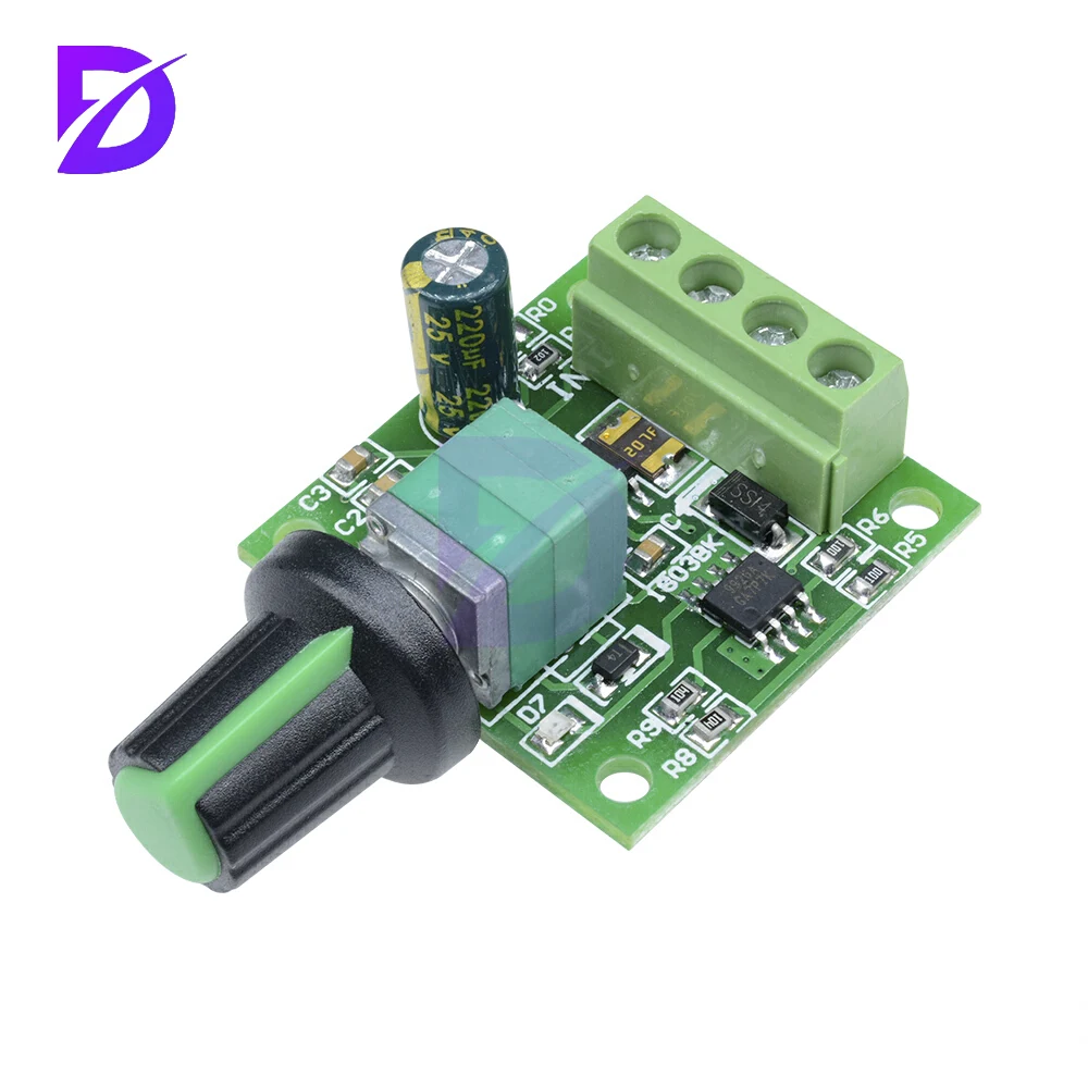 

DC 1.8-15V 2A Mini PWM Motor Speed Controller 1.8V to 12V Low Voltage Motor Adjustable Actuator Switch with Speed Control