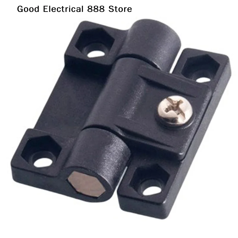 【GE】1pcs PA Electric Cabinet Box Hinges Black Damping Hinges Industrial Equipment Metal Cabinet Door Hinges Furniture Hardware
