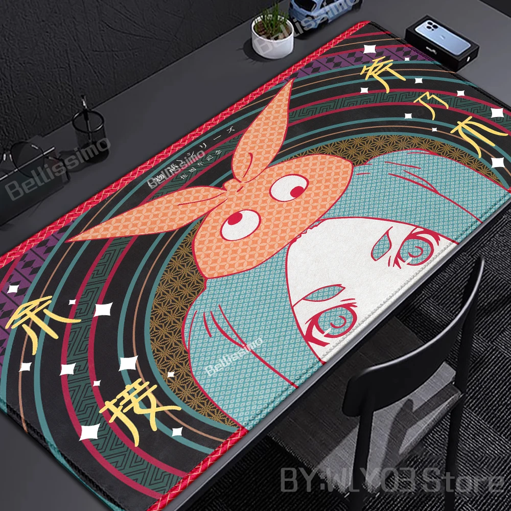 XXL Mousepad M Monogatari Mouse Pad Gaming Accessories Keyboard Pad Anime Ononoki Yotsugi Mat Large Computer Keyboard Table Mat
