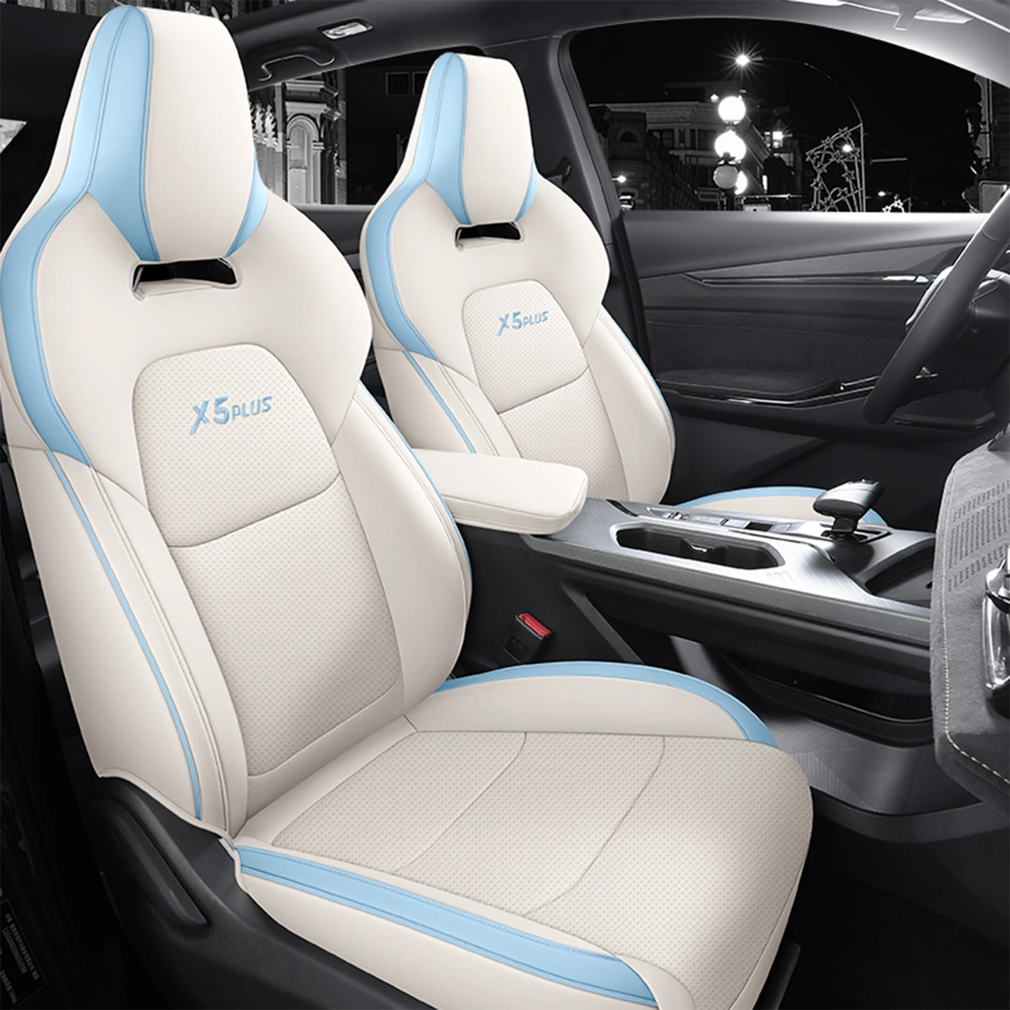 Auto 5‑Seat PU Leather Full Surround Seat Covers Cushion Protector Fit for Changan CS35 Max X5 Plus Interior Replacement Parts