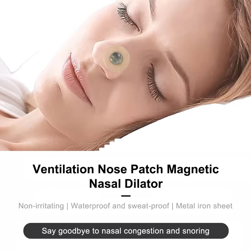 10/100/200 قطعة من شرائط الأنف المغناطيسية المضادة للشخير - شرائط التنفس أثناء النوم وموسعات الأنف لتدفق الهواء المحسن #3