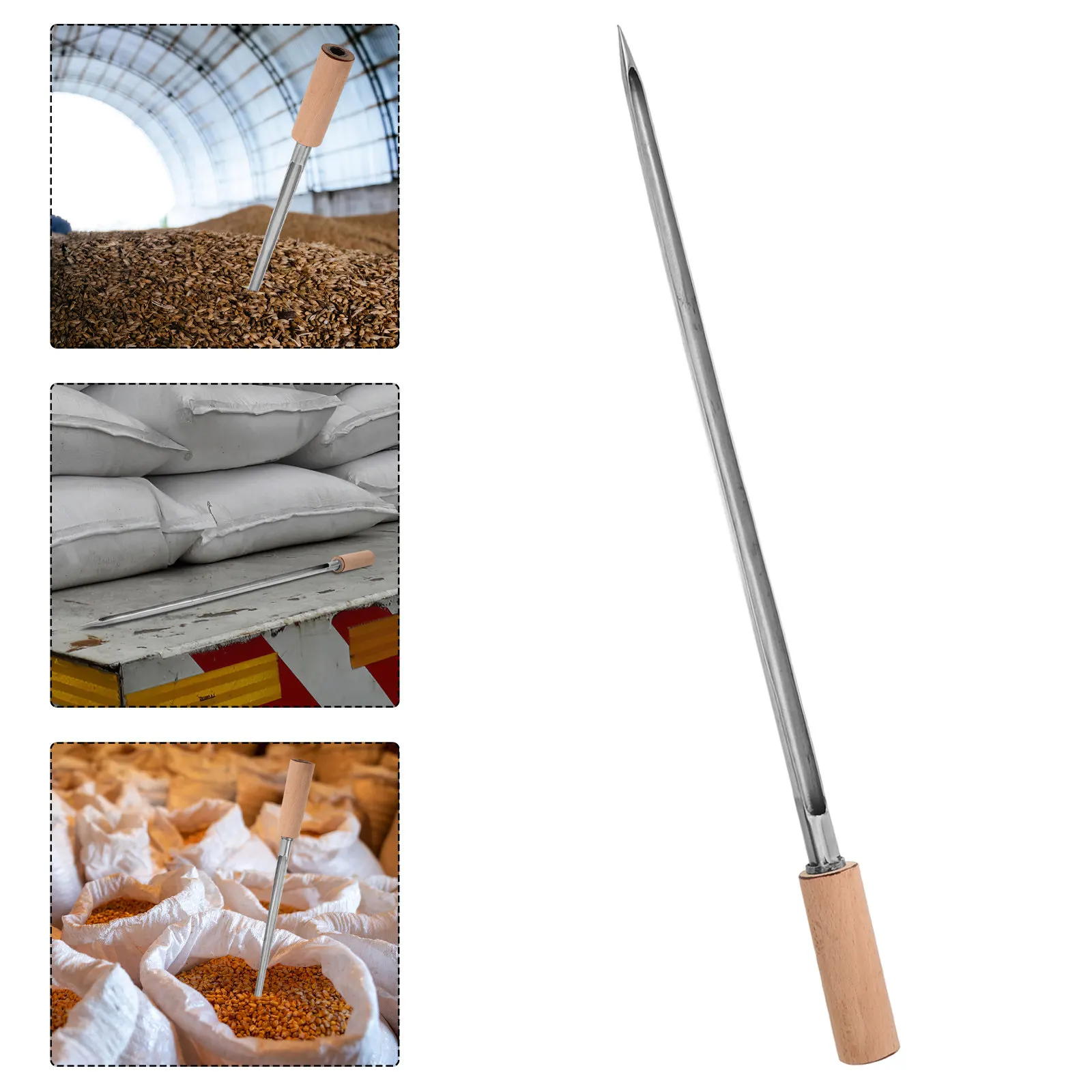 

Stainless Steel Grain Powder Sampler Robust Agriculture Sampling Tool for Grains Seeds Fertilizer Powder Pellets Particle