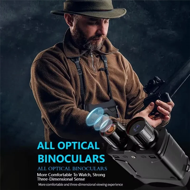 FFYY-N016 Wifi 双眼鏡 5K UHD ナイトビジョン 52MP 10X デジタルズーム低/無光ビジョン望遠鏡狩猟キャンプ用