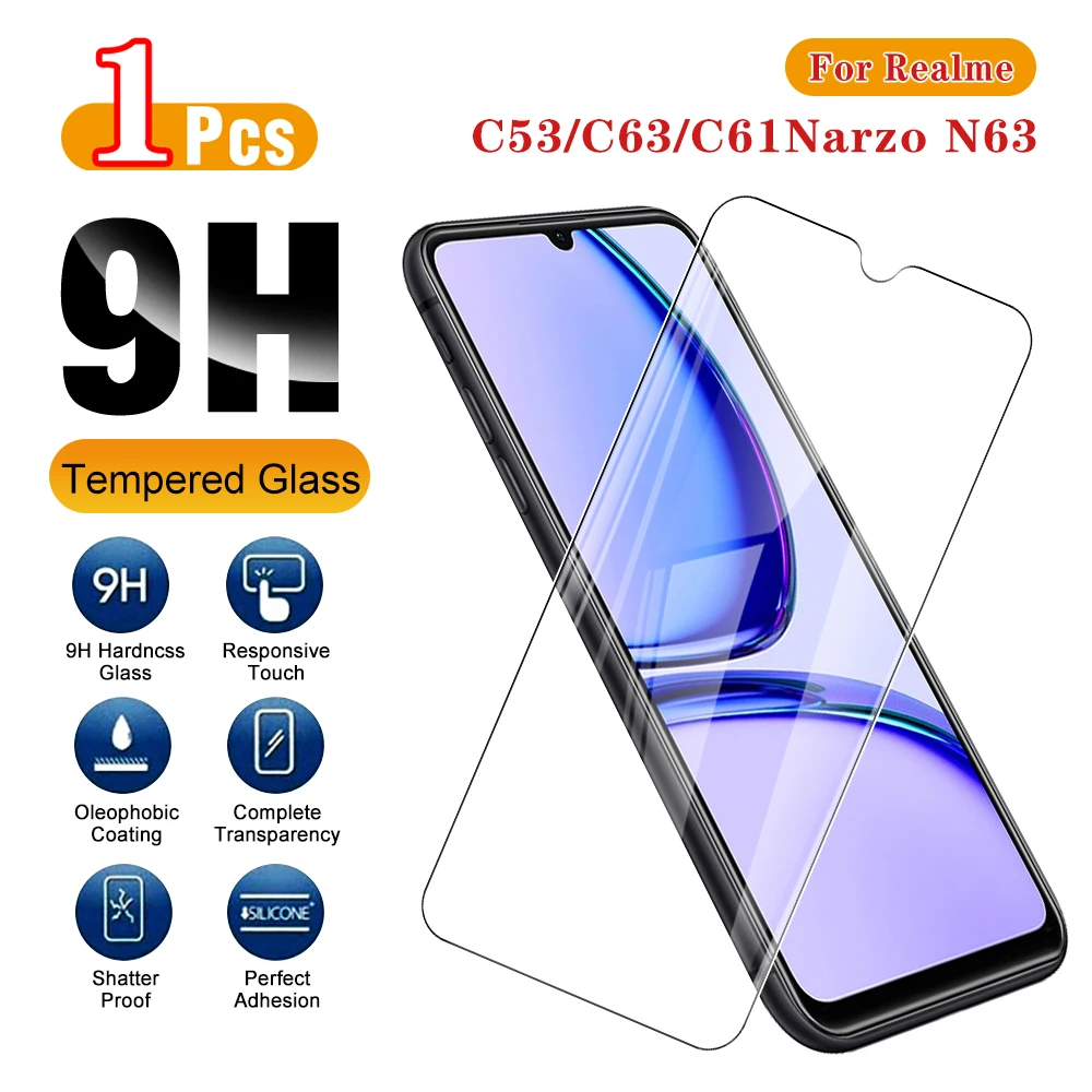 screen protector For Realme C53 tempered glass realmeC53 realme63 61 Narzo N63 NarzoN63 Front film realmi C53 61 C63 N63 6.75