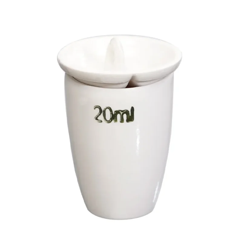Volatile crucible 20ml ceramic crucible 25ml laboratory porcelain crucible 30ml chemical ceramic ash crucible view 4