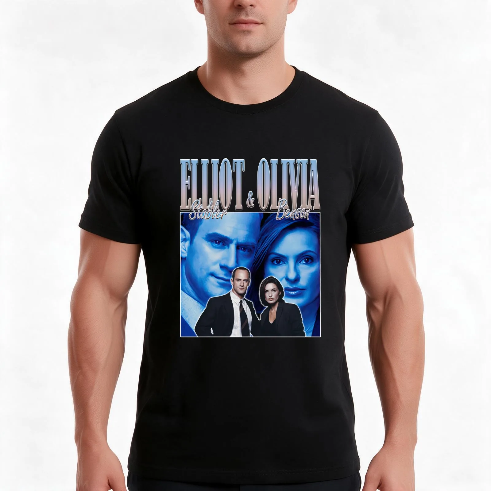 Elliot StablerOlivia Benson T-Shirt Summer Casual Cotton Tee Oversized Streetwear Tops Vintage Graphic Print 100% Cotton