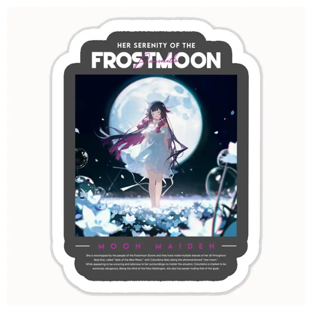 Columbina Genshin Impact Frostmoons' Idol Waterproof Stickers For Decorating Car Windows Motorcycles And Computers.