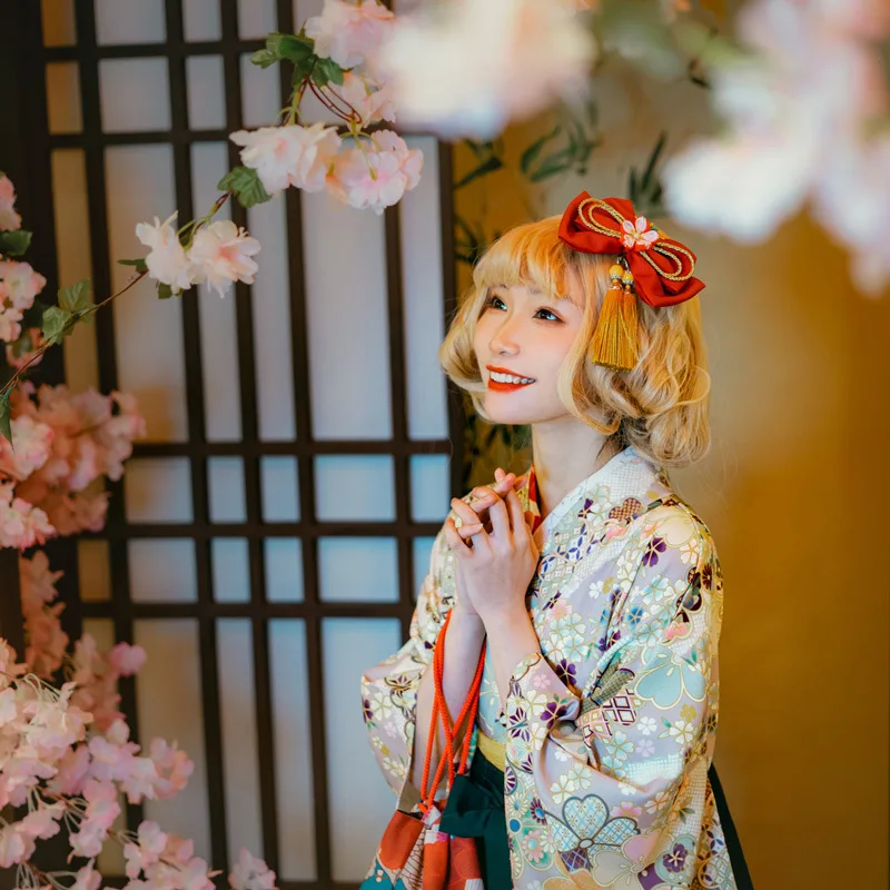 Kimonos For Women Japanese Traditional Kimono Cosplay Dress Sets Costume Geisha Yukata Cardigan Summer Robe Photography Clothing