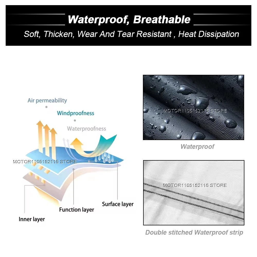 غطاء دراجة نارية UV واقية الغبار سنوبروف في الهواء الطلق المطر دراجة نارية غطاء مقاوم للماء لياماها النمر 900 النمر 900