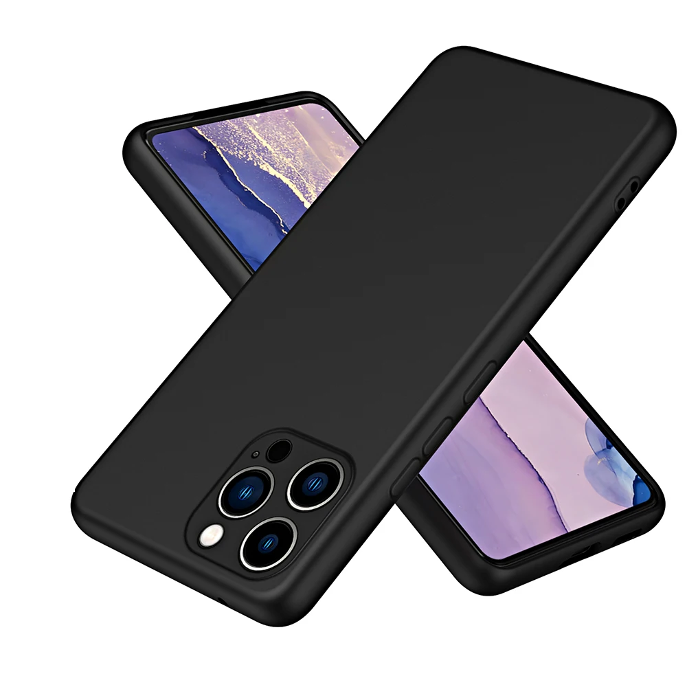 Flüssig-Silikon-Handyhülle für iPhone 13 14 15 16 11 12 Pro XR X Xs Max 7 8 Plus mini SE 2020 2022 16E Stoßfängerhülle